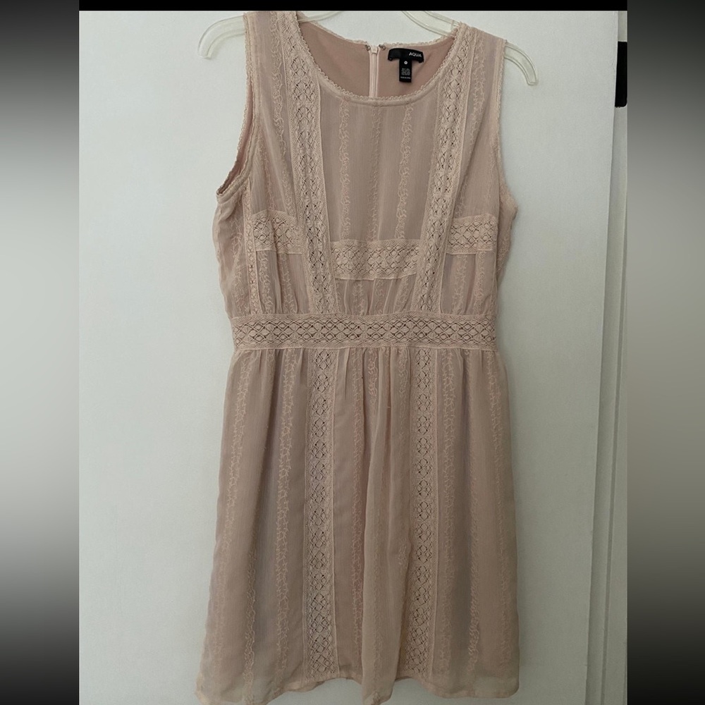 Aqua Blush Lace Detail Dress